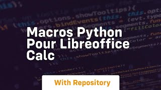 Macros python pour libreoffice calc