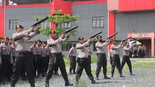 Latihan Dalmas dan senjata Laras Licin untuk kesiapsiagaan dalam menghadapi unjuk rasa. (26/09/2022)