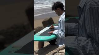 SATISFYING skateboard setup ASMR at the beach?! #skateboarding #skate #asmr #shorts