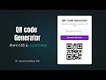 How to create QR Code generator using HTML CSS and JavaScript