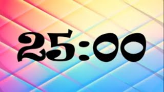 25 Minute Timer | 1500 Second Timer | 25 Minute Countdown with Music
