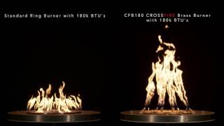 Comparison of the CROSSFIRE Brass Burner to the Standard Steel Ring Burner