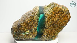 🌄Green stone and epoxy resin (🗻 How to make an art object from stone.) 🎨 RESIN ART