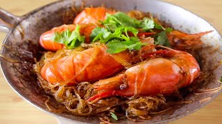 วิธีทำกุ้งอบวุ้นเส้น ด้วยผงปรุงสำเร็จรูป Lobo. Baked Shrimp with Vermicelli