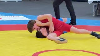 Wrestling / Ringen LM SA 2024 in Artern, Greco, Jugend B (U14), 44 kg, Sievert - Ivan