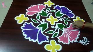 15-1 dots sankranthi kolam /Big Rangoli Muggulu for sankranthi /Latest Pongal Kolam Designs/