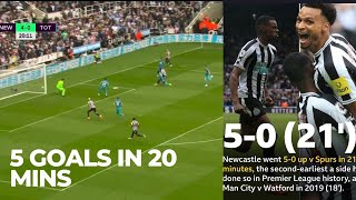 Newcastle United vs Tottenham 5-0 in 20 mins Highlights Goals Reaction Premier League Football Today