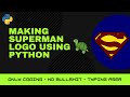 Making superman logo using python || coding status ||#shorts #python #coding #programming#html#code