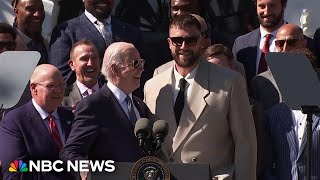 Biden hosts Kansas City Chiefs to celebrate Super Bowl win