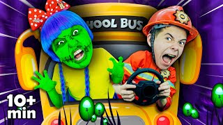Wheels on the Zombie Bus + Zombie Epidemic Song + More | Nursery Rhymes & Kids Songs