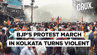 Police Lathi Charge, Use Tear Gas To Disperse BJP Workers During ‘Nabanna Chalo’ March