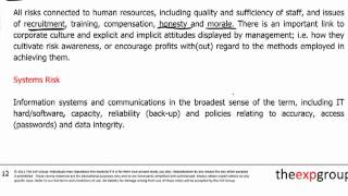 CIMA P3 - 2 Risk and internal control part 1