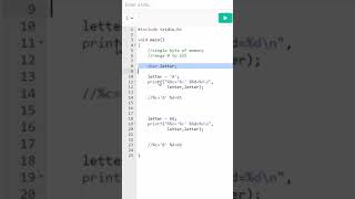 Lesson 11: C Programming, introduction to CHAR data type