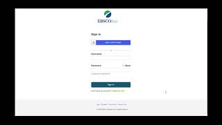 Creating an Account in EBSCO