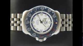 Rare TAG Heuer F1 Formula One white dial Blue bezel WA1219