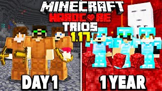 WE Survived 1 YEAR in 1.17 Hardcore Minecraft (Trio 100 days FINALE)