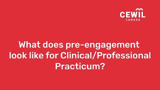 Mandatory Professional Practicum/Clinical Placement - Pre-Engagement