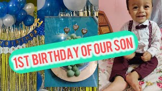 1st Birthday of our son// কেনেদৰে উদযাপন কৰিলো// মই বনোৱা কেকটো চাওকচোন