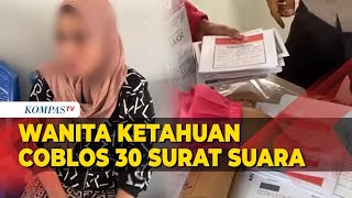 Detik-Detik Wanita Dipergoki Coblos 30 Surat Suara Pemilu 2024 di TPS Maluku Utara