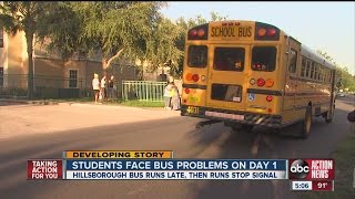 Students face bus problems on day 1