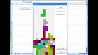 Tetris game in the Excel VBA environment