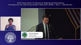 Reimagining and Improving Student Education (RISE) Committee Negotiated Rulemaking 2 Nov 3, 2025 AM