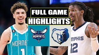 Charlotte Hornets VS Memphis Grizzlies FULL GAME Feb 10, 2024 Highlights | NBA Season