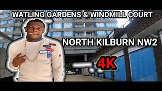 NORTH KILBURN..WATLING GARDENS \u0026 WINDMILL COURT NW2 || LONDON HOODS IN 4K