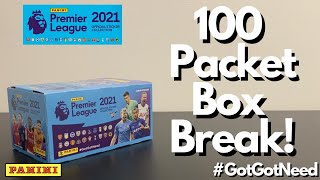 100 Packet Box Break! | Panini Premier League 2021 Official Sticker Collection | 100 Packs Opened!