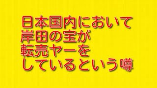 日本国内において岸田の宝が転売ヤーをしているという噂について。