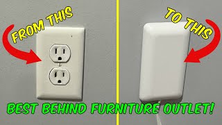 How to Easily Plug in Behind Furniture  LIDER Flat Face Outlet Extender Solution