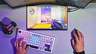 AULA F75 75% Keyboard Sound ASMR😴🌿 | Valorant 144Hz Smooth Relaxing Gameplay (POV)