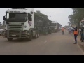 Coal Transporters Protest - Trucks pulling out and heading home!