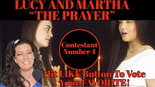 LUCY AND MARTHA THOMAS - "THE PRAYER" - REACTION VIDEO - CONTESTANT #4