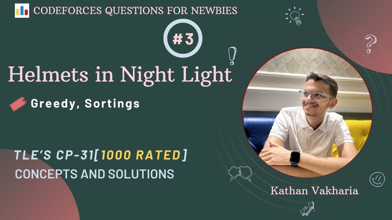 Helmets In Night Light Codeforces Tle Eliminators S Cp31 1000