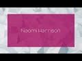 Naomi Harrison - appearance