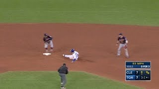 CLE@TOR: Kipnis and Lindor turn two to escape jam