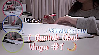 1 Gunluk Okul Vlogu #1 Verimli Bir Gunum✨//brywsie