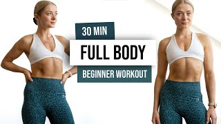 30 MIN FULL BODY HIIT Workout For Beginners - No Equipment, No Repeat Home Workout