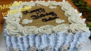 Mexican toffee cake recipe||1 kg cake recipe||Vanilla toffee cake recipe