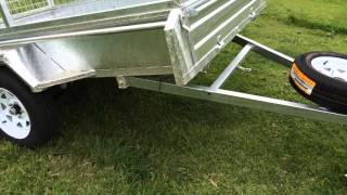 8x5 Single Axle Galvanised Tipping Box Trailer