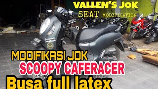 Modifikasi Jok Scoopy Caferacer kulit Mb.Tech