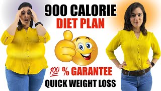 900 Calorie Indian Meal Plan For Weight Loss | How To Lose Weight Fast | Indian Diet Plan