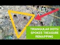 Triangular Dots or Spokes actual Treasure Remapping w/ kanji Su marker ( Black Wolf Hunter)