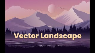 Vector landscape drawing with Inkscape