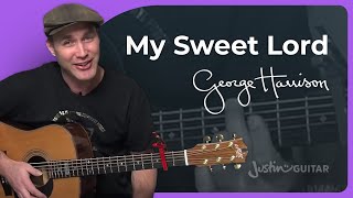 How to play My Sweet Lord by George Harrison on guitar