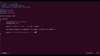 Remove Character[s] from String || C/C++ || Most easy and quick way