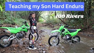 Teaching My Boy to Ride Hard Enduro - 100 River Trail