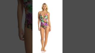 Jantzen Floral Tropical One Piece Swimsuit | SwimOutlet.com