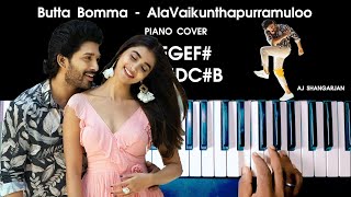 Butta Bomma - Ala Vaikunthapurramuloo Song Piano Cover with NOTES | AJ Shangarjan